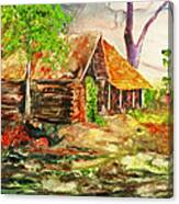 Barn In Twlight Canvas Print
