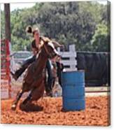 #barrelhorse #barrelracer #action Canvas Print