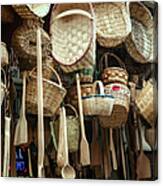 Baskets And Spoons Canvas Print