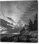 Bass Harbor Head Lighthouse Sunset Canvas Print