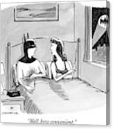 Batman In Bed With Woman After Having Sex Canvas Print