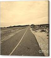 Lonely Beach Bike Path Canvas Print