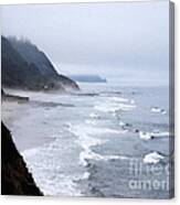 Beach Frontage In Monet Canvas Print