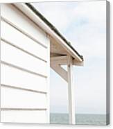 Beach Hut And The Sea Canvas Print