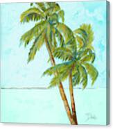 Beach Palm Blue I Canvas Print