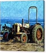 Beach Tractors Photo Art Canvas Print