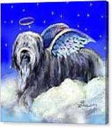 Bearded Collie Angel Canvas Print