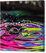 Beautiful Colored Water Drops Canvas Print
