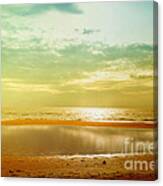 Beautiful Sunset At The Hikkaduwa Beach Canvas Print