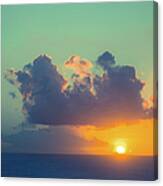 Beautiful Sunset On Sea Horizon Canvas Print
