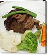 Beef Tournedos Plate Canvas Print