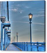 Ben Franklin Bridge Walkway Canvas Print