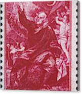 Benjamin Franklin, U.s. Postage Stamp Canvas Print