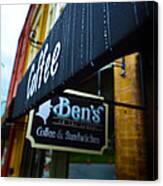 Ben's Coffee Shop Canvas Print