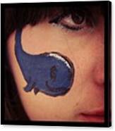 #best #facepaint Ever! #whale #blue Canvas Print