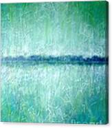 Between The Sea And Sky - Green Seascape Canvas Print