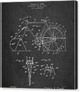 Bicycle Sled Patent Drawing From 1918 - Dark Canvas Print