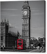 Big Ben And London Bus Canvas Print