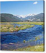 Big Thompson River In Moraine Park In Rocky Mountain National Park Canvas Print