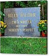 Billy Wilder Grave Canvas Print