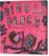 Birdie Perch Canvas Print