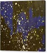Black And Blue Splatter Canvas Print