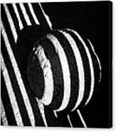 Black And White Abstract Lines And Shapes Stark Contrast Canvas Print