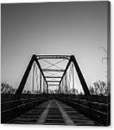 Black And White Bridge Canvas Print