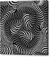 Black And White Striped 3d Illusion Canvas Print