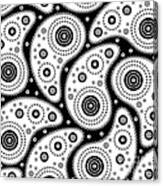 Black And White Paisley Canvas Print