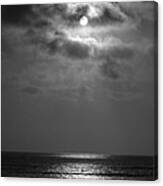 Black And White Sunset At San Onofre Canvas Print