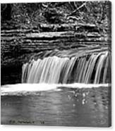 Black And White Waterfall Canvas Print