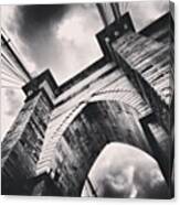 #blackandwhite #brooklynbridge #bridge Canvas Print