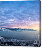 Blanket Of Smog Over Salt Lake City Canvas Print
