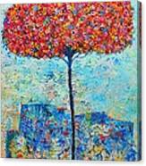 Blooming Beyond Known Skies - The Tree Of Life - Abstract Contemporary Original Oil Painting Canvas Print