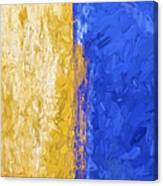 Blue And Yellow Abstract Canvas Print
