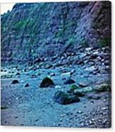 Blue Beach Cliff Canvas Print