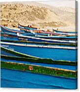 Blue Boats Canvas Print