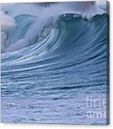 Blue Breaking Wave Canvas Print