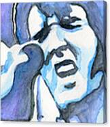 Blue Elvis Canvas Print