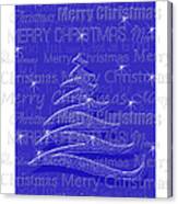Blue For Christmas Canvas Print