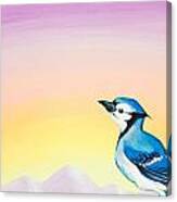 Blue Jay Sunrise Canvas Print