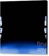 Blue Led Lights Both Sides Of The Image With Space For Text Canvas Print
