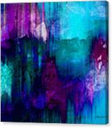 Blue Rain  Abstract Art Canvas Print