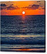 Blue Sunrise On South Beach Canvas Print