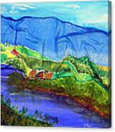 Blue Water Silk Canvas Print