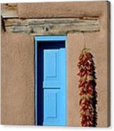 Blue Window Of Taos Canvas Print
