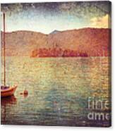 Boat On Lake Maggiore Canvas Print