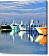 Boats At Oregon Inlet Outer Banks Ii Canvas Print