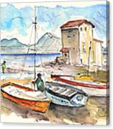 Boats In Santa Elia Canvas Print
